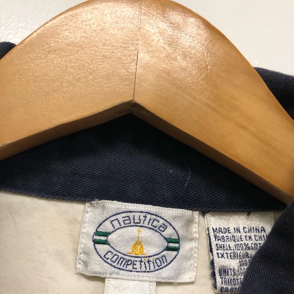 Men's Cream Jacket with Navy Collar - Picture 4 of 8